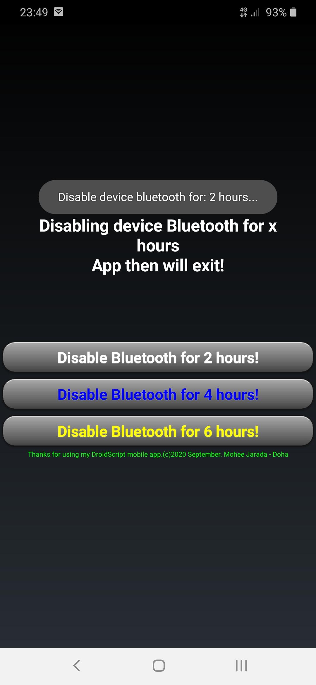 Отключение bluetooth