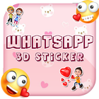 New 3D Stickers For WhatsApp - WAStickerapps Free icône
