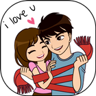 Romantic Love Stickers for whatsapp - WAStickerapp icône