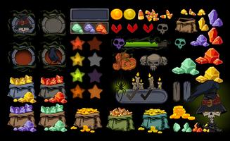 Dark Themed 2D Pack for Unity Asset Store captura de pantalla 3