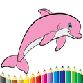Dolphins Coloring Book