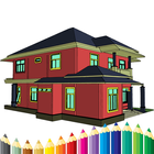 House Coloring Book icône