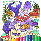 Mermaid Coloring Book ไอคอน