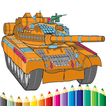 Military Vehicles Coloring ikona