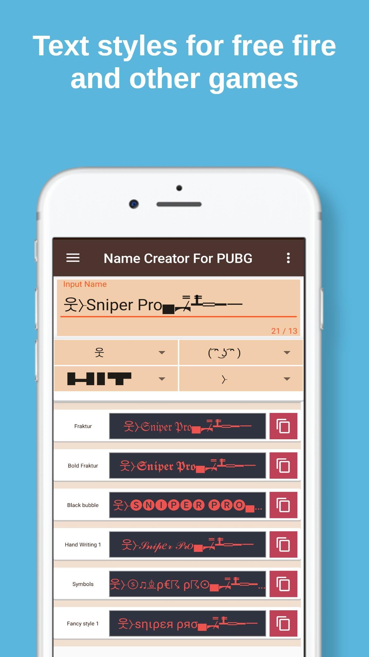 Name Creator For Pubg For Android Apk Download - 3 letter roblox name generator