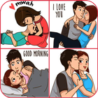 Hug Day Love Stickers biểu tượng