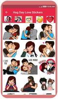 Hug Day Love Stickers Affiche