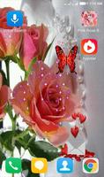 Pink Rose Butterfly Live Wallpaper 스크린샷 2