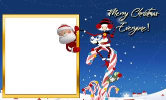 Merry Christmas Sticker Frames & Wishes 스크린샷 2