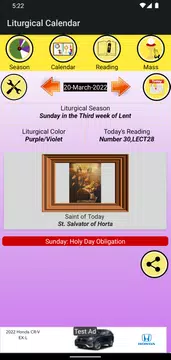 Screenshot 1 for Catholic Liturgical Calendar