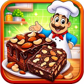 甜布朗尼甜品厨师