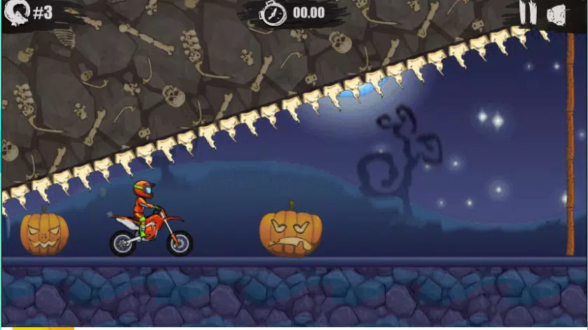 Moto X3M 6: Spooky Land Full Gameplay Walkthrough 