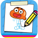تعلم رسم شخصيات الكرتون غامبول APK