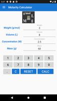 برنامه‌نما Molarity Calculator عکس از صفحه