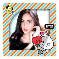 Bingkai Foto BT21 Cute syot layar 1