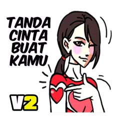 Stiker Cewe Romantis