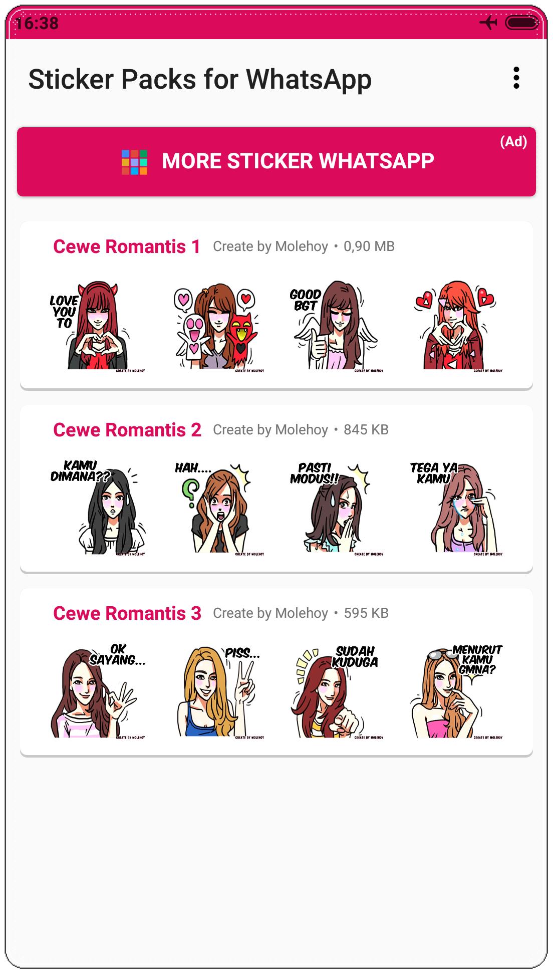 Stiker Cewe Romantis For Android Apk Download