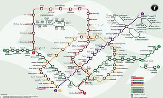 Singapore MRT Route Affiche
