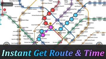 3 Schermata Singapore MRT Mappa Itinerario