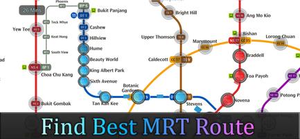 Singapore MRT Mapa Ruta Poster