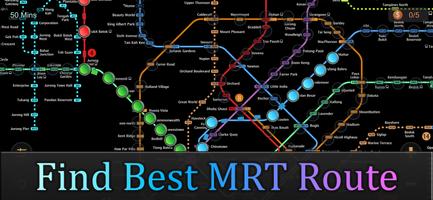 Singapore MRT Map Route (Pro) plakat
