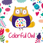 Colorful Owl Zeichen