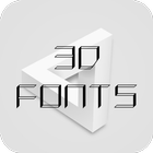 3D Font icon