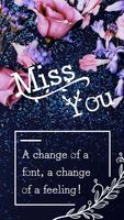 Miss You Font for FlipFont plakat