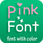 Pink Font for Oppo icône