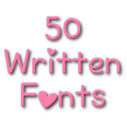 Written Fonts Message Maker ไอคอน