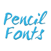 Pencil Fonts Zeichen