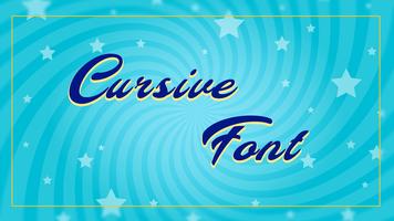 Cursive Font Free Style Affiche