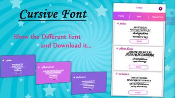 Cursive Font Free Style اسکرین شاٹ 2