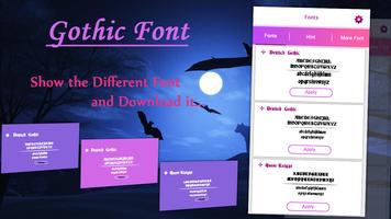 Gothic Free Font Style capture d'écran 3