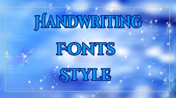 Handwriting Fonts Style الملصق