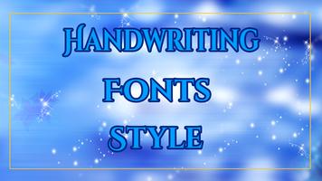 Handwriting Fonts Style poster