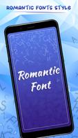 Romantic Font Style Plakat