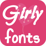 Girls Fonts for FlipFont icône