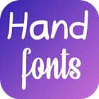Hand fonts for FlipFont أيقونة