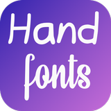 Hand fonts for FlipFont icône