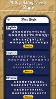 Milky Way Fonts Style تصوير الشاشة 1