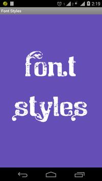 Font Styles poster