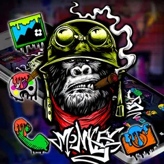 Monkey Graffiti Theme APK 下載