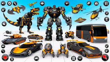Dino Robot Car Transform Game imagem de tela 1