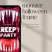 monster halloween poster