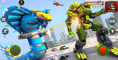 Robot Anaconda Robot Car Transform: War Robot Game screenshot 2