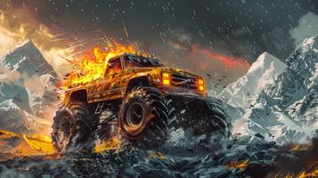 Monster Truck Offroad Rally 3D Affiche