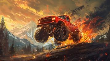 Monster Truck Offroad Rally 3D capture d'écran 2