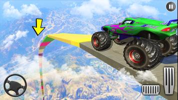 Monster Truck Car Stunts 3d Mega Ramp Car Games โปสเตอร์