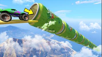 Monster Truck Car Stunts 3d Mega Ramp Car Games ภาพหน้าจอ 2